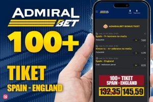 AdmiralBet i Sportske 100+ tiket - Igramo na EURO finale za kvotu 145.59!